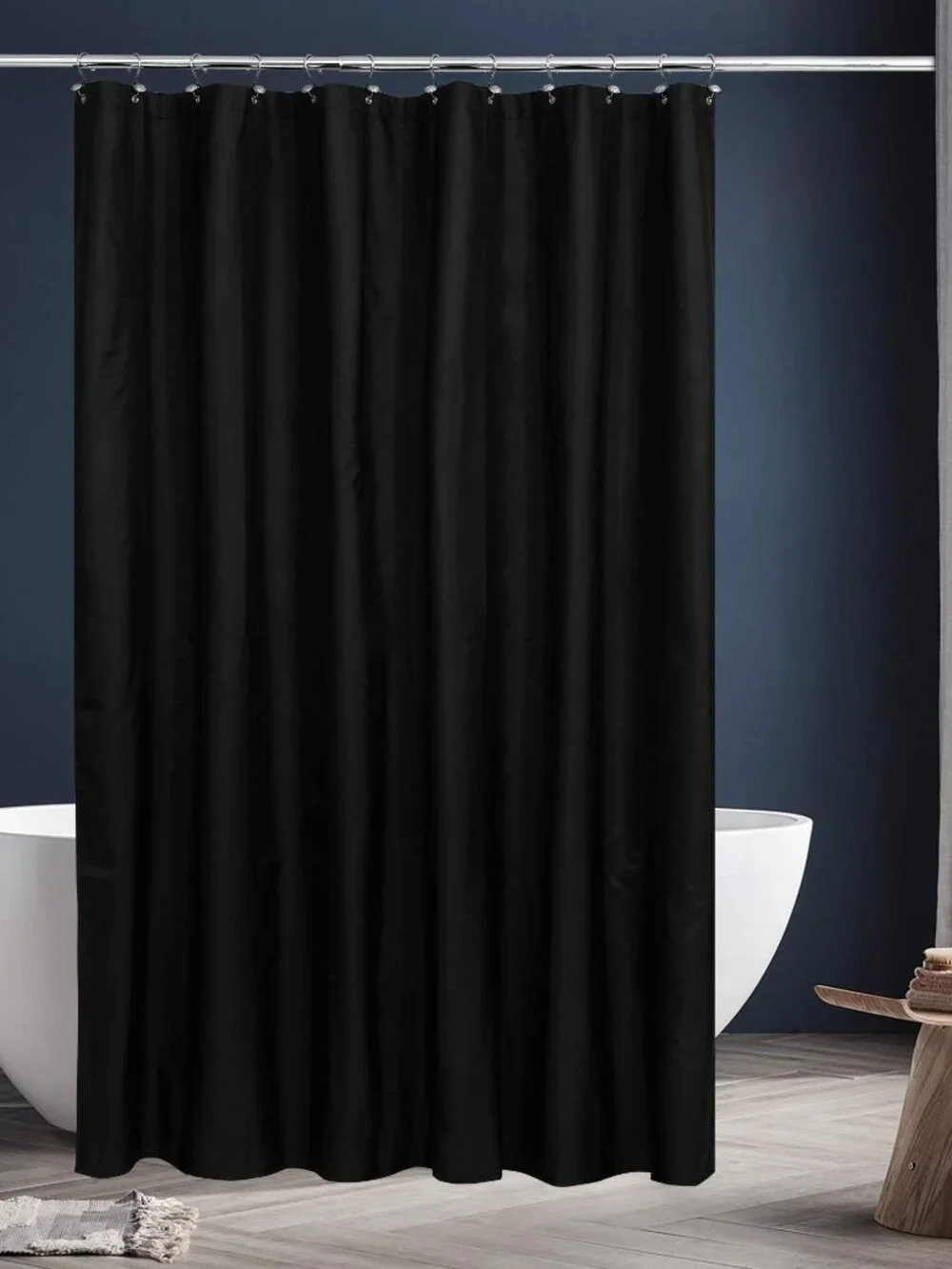 N&Y HOME Fabric Shower Curtain or Liner with Weighted Magnets - Hotel Quality Op